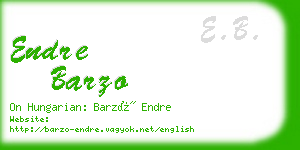 endre barzo business card